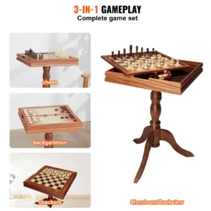 Chess, Checkers and Backgammon Table