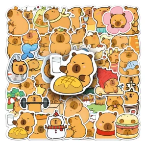 Funny Capybara Waterproof Stickers