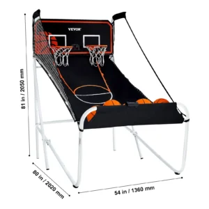 Foldable 2-Player Basketball Arcade Game